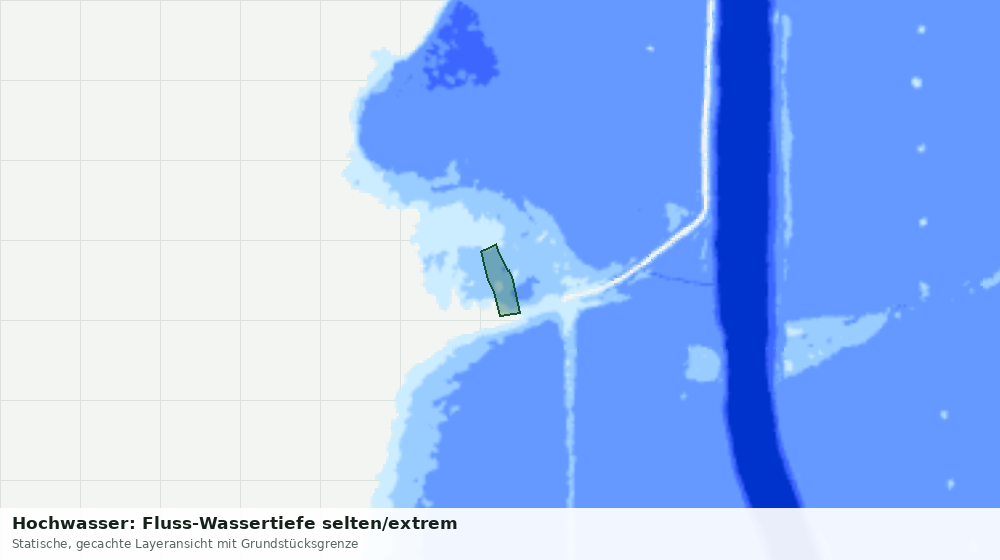Statische Kartenansicht: Hochwasser: Fluss-Wassertiefe selten/extrem