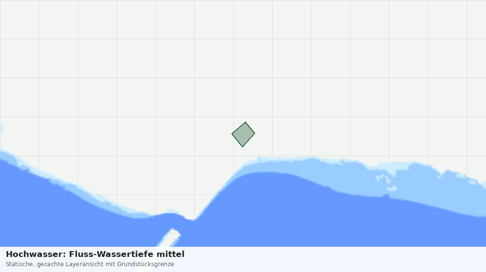 Statische Kartenansicht: Hochwasser: Fluss-Wassertiefe mittel