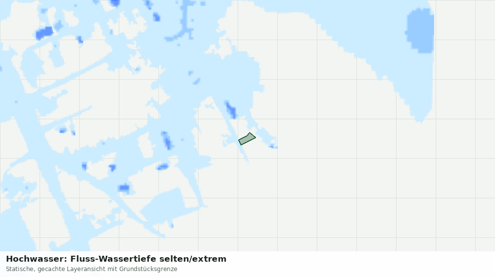 Statische Kartenansicht: Hochwasser: Fluss-Wassertiefe selten/extrem