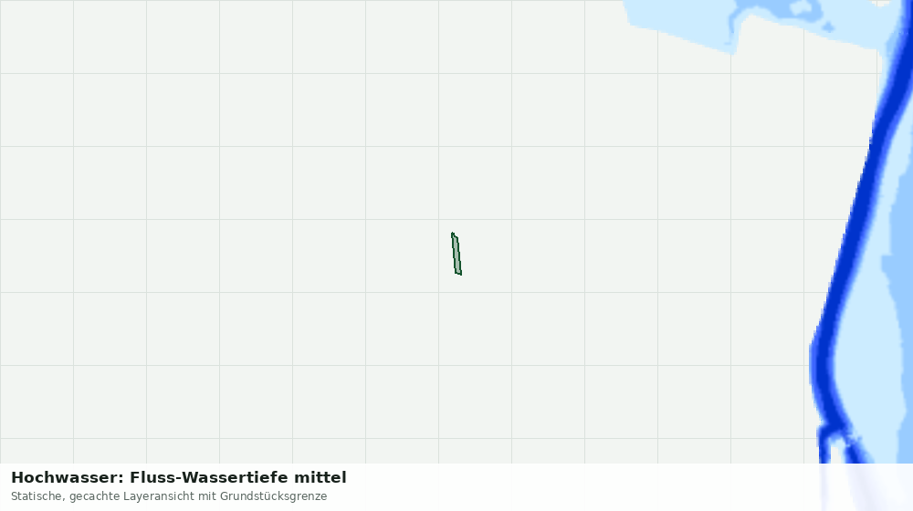 Statische Kartenansicht: Hochwasser: Fluss-Wassertiefe mittel