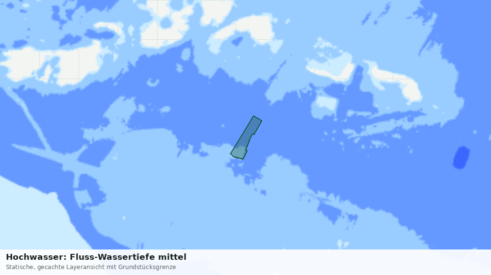 Statische Kartenansicht: Hochwasser: Fluss-Wassertiefe mittel