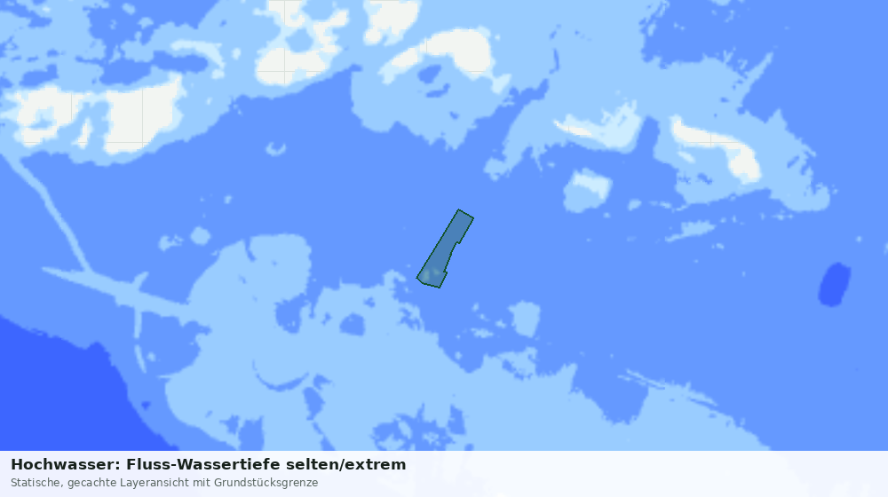 Statische Kartenansicht: Hochwasser: Fluss-Wassertiefe selten/extrem