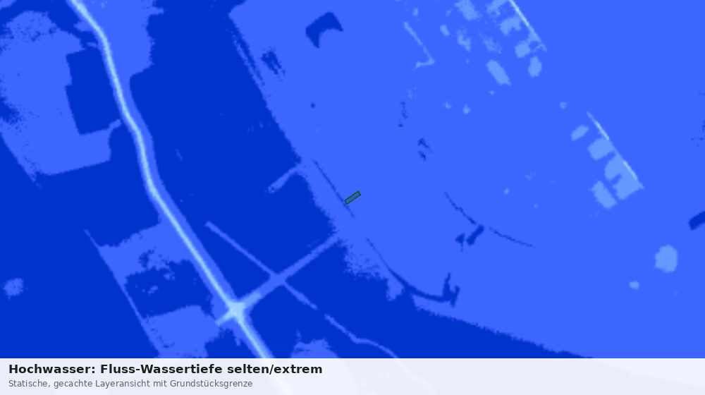 Statische Kartenansicht: Hochwasser: Fluss-Wassertiefe selten/extrem
