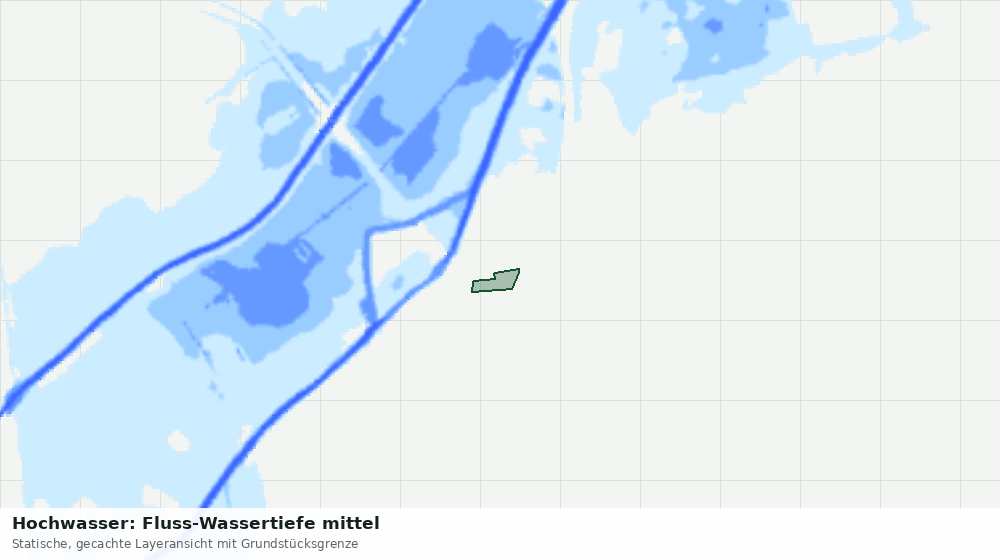Statische Kartenansicht: Hochwasser: Fluss-Wassertiefe mittel