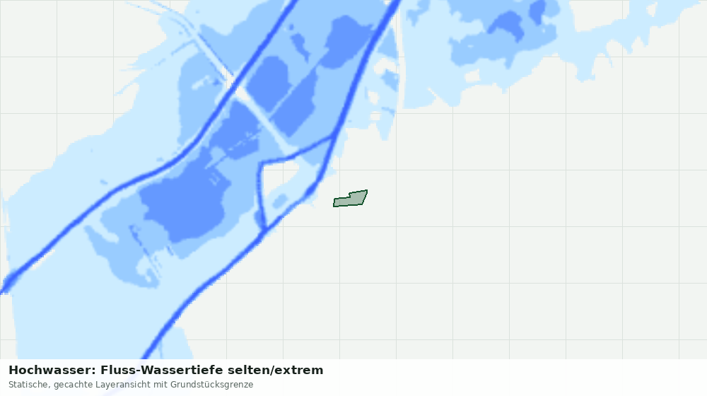 Statische Kartenansicht: Hochwasser: Fluss-Wassertiefe selten/extrem