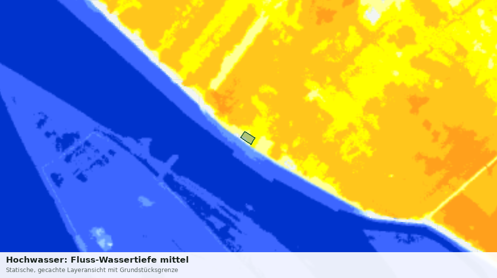Statische Kartenansicht: Hochwasser: Fluss-Wassertiefe mittel