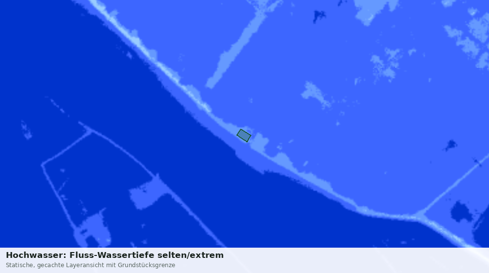 Statische Kartenansicht: Hochwasser: Fluss-Wassertiefe selten/extrem