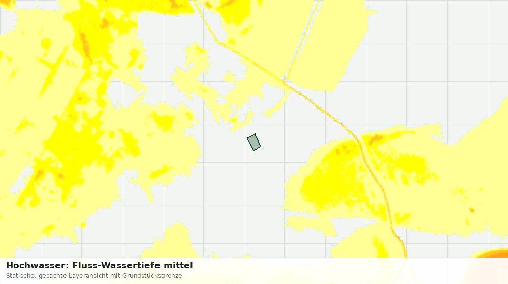 Statische Kartenansicht: Hochwasser: Fluss-Wassertiefe mittel