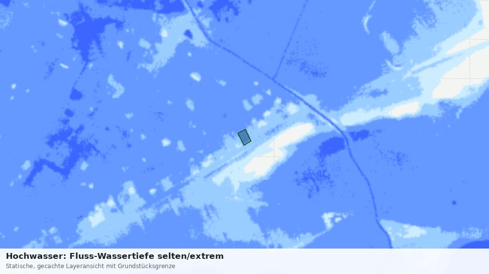 Statische Kartenansicht: Hochwasser: Fluss-Wassertiefe selten/extrem