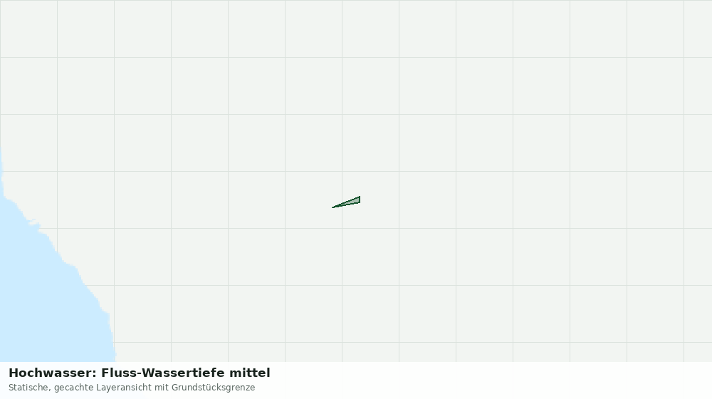 Statische Kartenansicht: Hochwasser: Fluss-Wassertiefe mittel