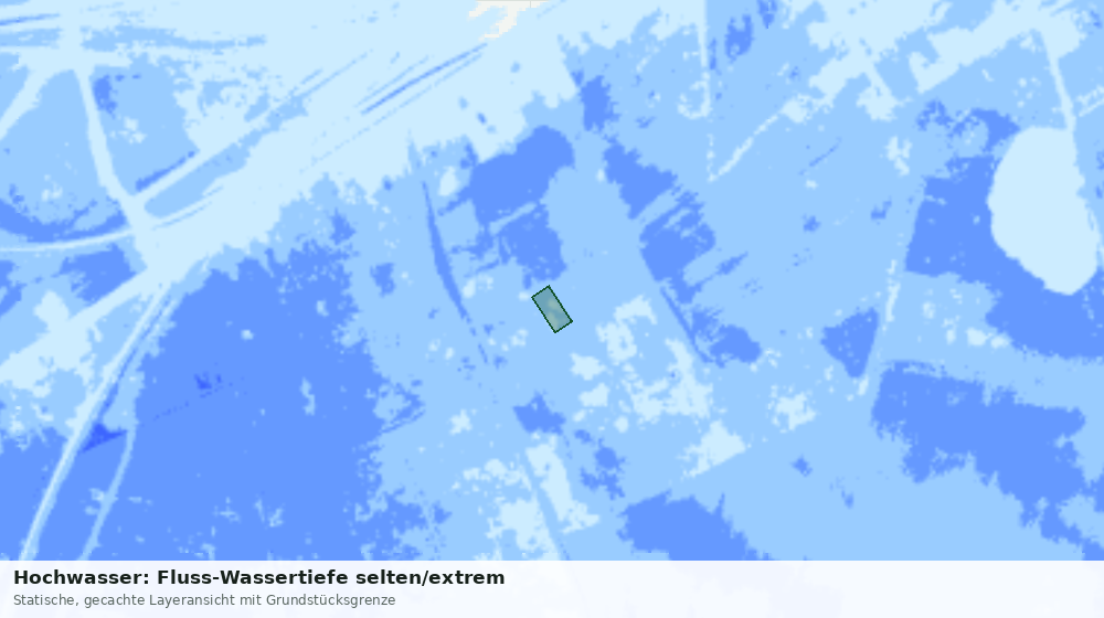 Statische Kartenansicht: Hochwasser: Fluss-Wassertiefe selten/extrem