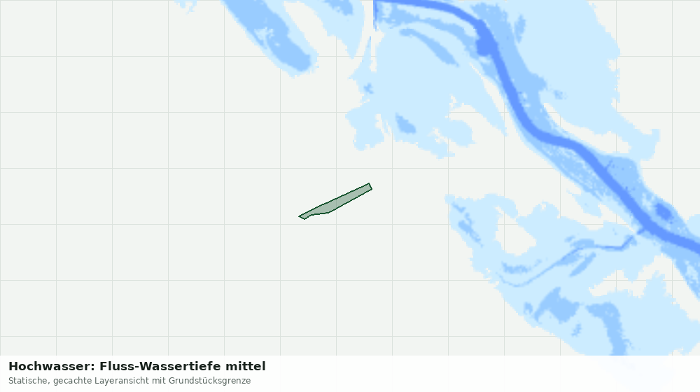 Statische Kartenansicht: Hochwasser: Fluss-Wassertiefe mittel