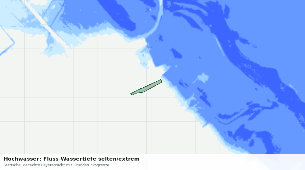 Statische Kartenansicht: Hochwasser: Fluss-Wassertiefe selten/extrem