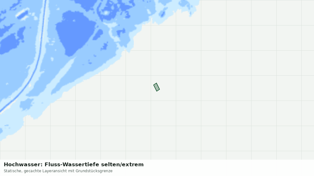 Statische Kartenansicht: Hochwasser: Fluss-Wassertiefe selten/extrem