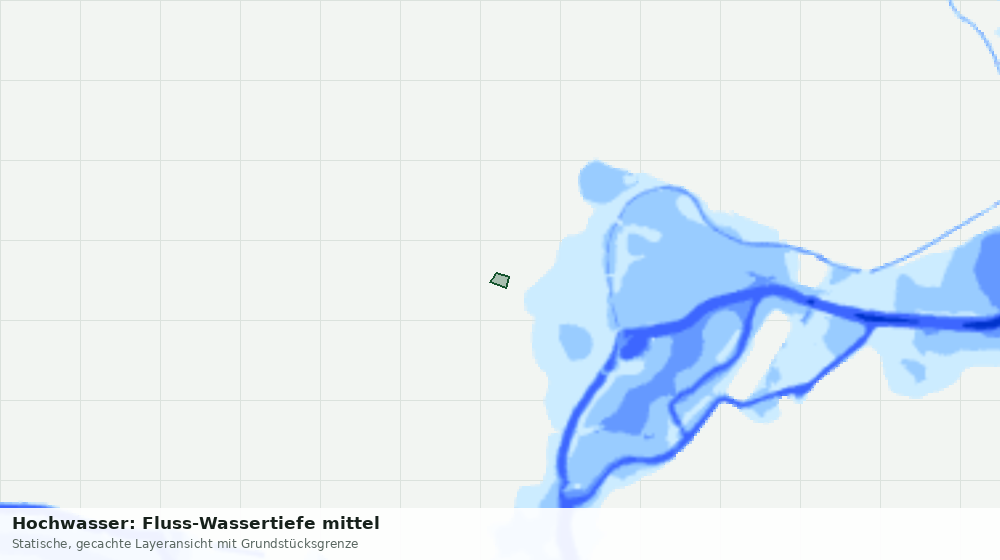 Statische Kartenansicht: Hochwasser: Fluss-Wassertiefe mittel