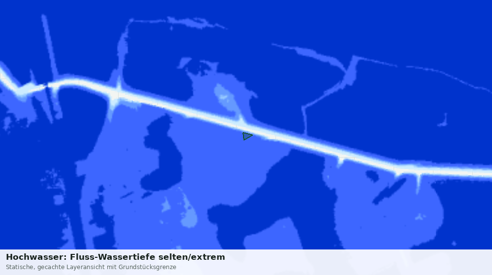 Statische Kartenansicht: Hochwasser: Fluss-Wassertiefe selten/extrem
