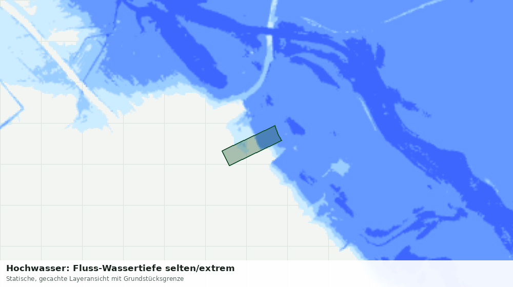 Statische Kartenansicht: Hochwasser: Fluss-Wassertiefe selten/extrem