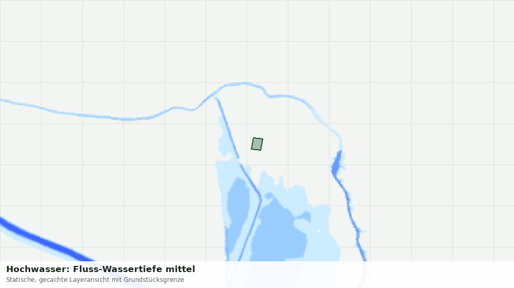 Statische Kartenansicht: Hochwasser: Fluss-Wassertiefe mittel