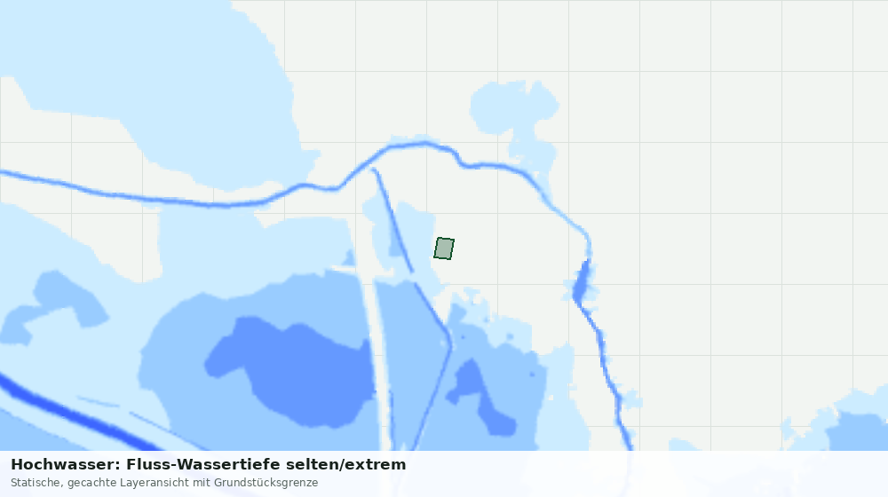 Statische Kartenansicht: Hochwasser: Fluss-Wassertiefe selten/extrem