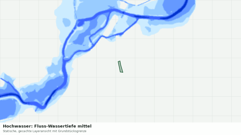 Statische Kartenansicht: Hochwasser: Fluss-Wassertiefe mittel