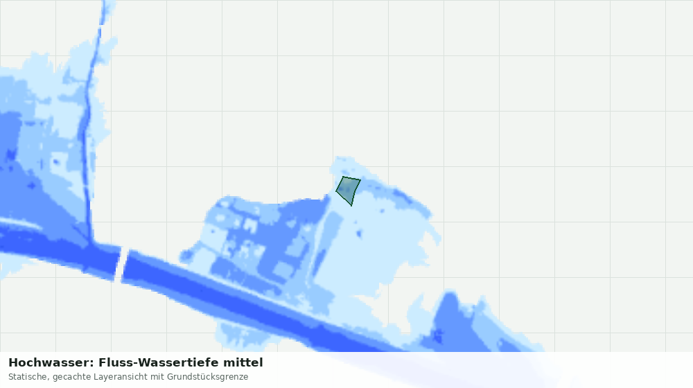 Statische Kartenansicht: Hochwasser: Fluss-Wassertiefe mittel