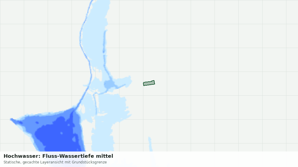 Statische Kartenansicht: Hochwasser: Fluss-Wassertiefe mittel