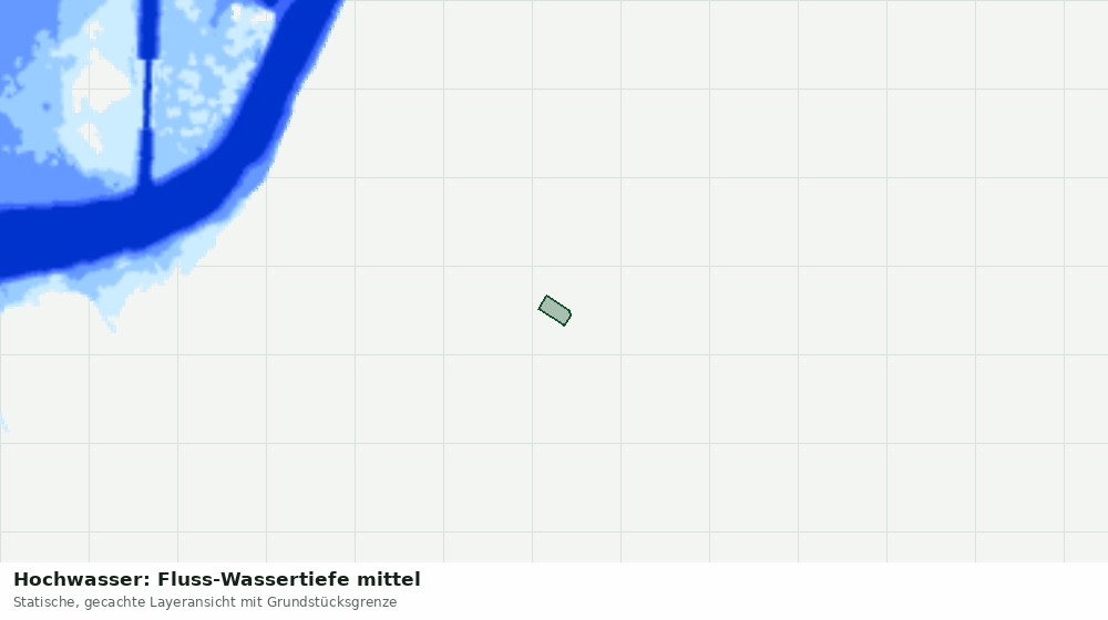 Statische Kartenansicht: Hochwasser: Fluss-Wassertiefe mittel