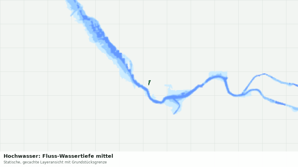 Statische Kartenansicht: Hochwasser: Fluss-Wassertiefe mittel