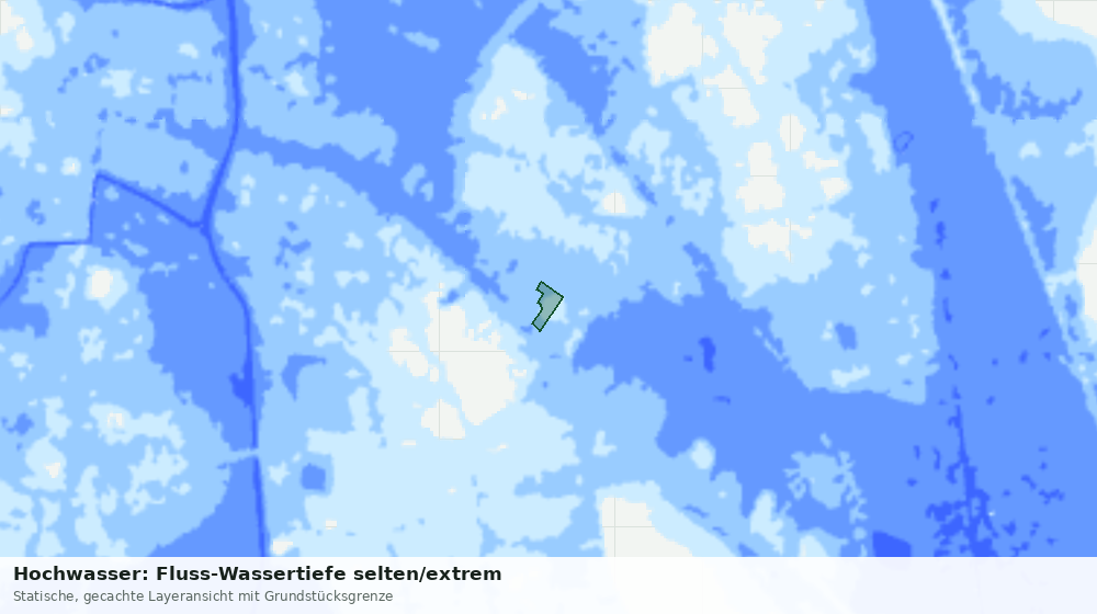 Statische Kartenansicht: Hochwasser: Fluss-Wassertiefe selten/extrem