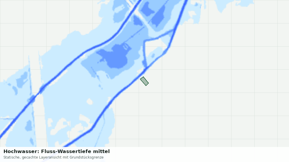 Statische Kartenansicht: Hochwasser: Fluss-Wassertiefe mittel
