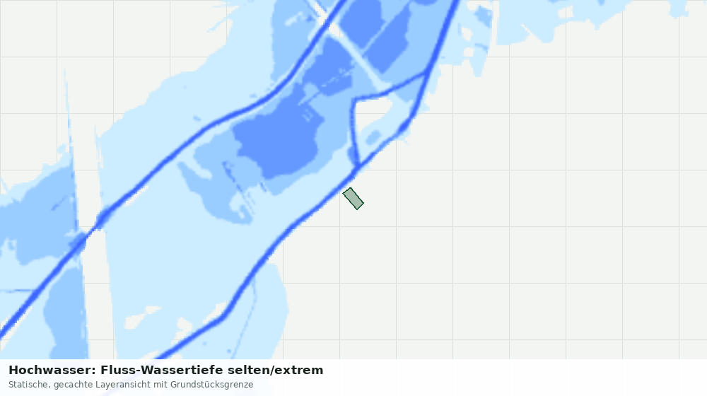 Statische Kartenansicht: Hochwasser: Fluss-Wassertiefe selten/extrem
