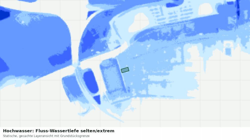 Statische Kartenansicht: Hochwasser: Fluss-Wassertiefe selten/extrem