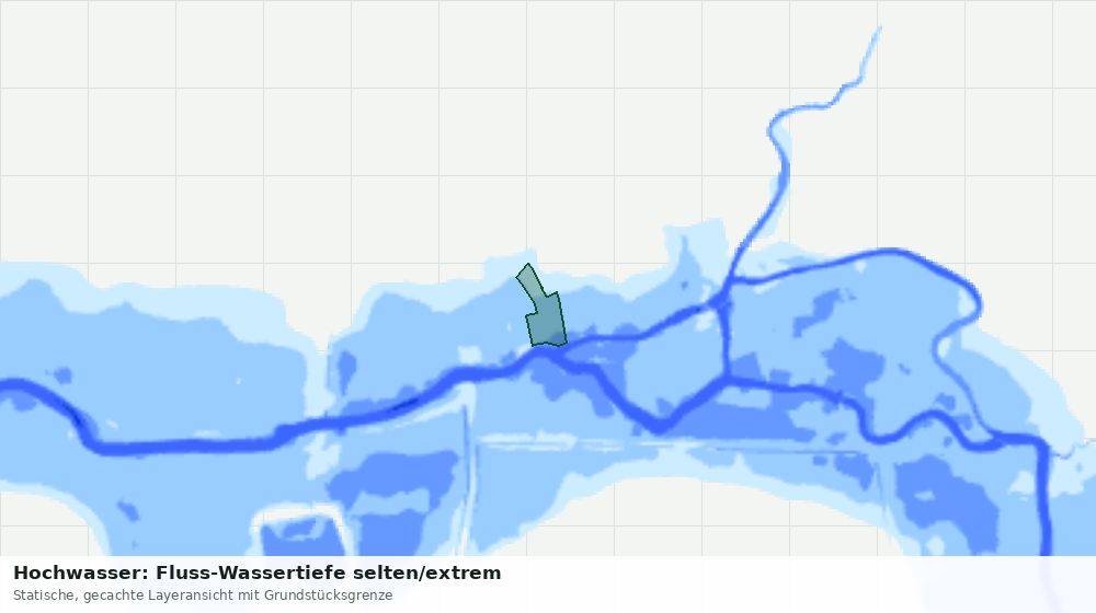 Statische Kartenansicht: Hochwasser: Fluss-Wassertiefe selten/extrem