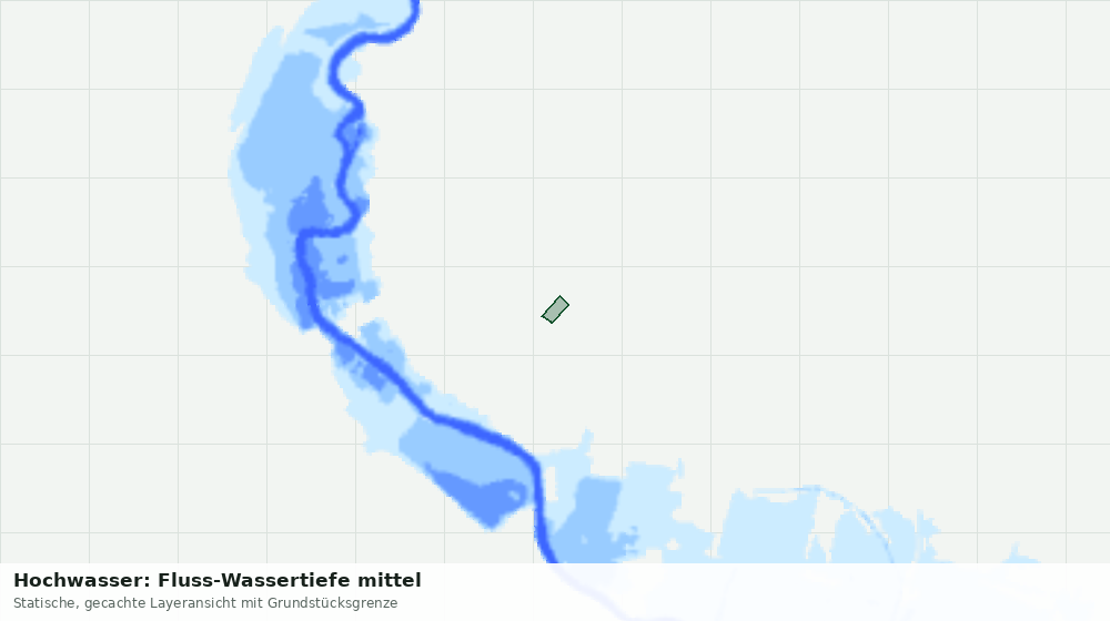Statische Kartenansicht: Hochwasser: Fluss-Wassertiefe mittel
