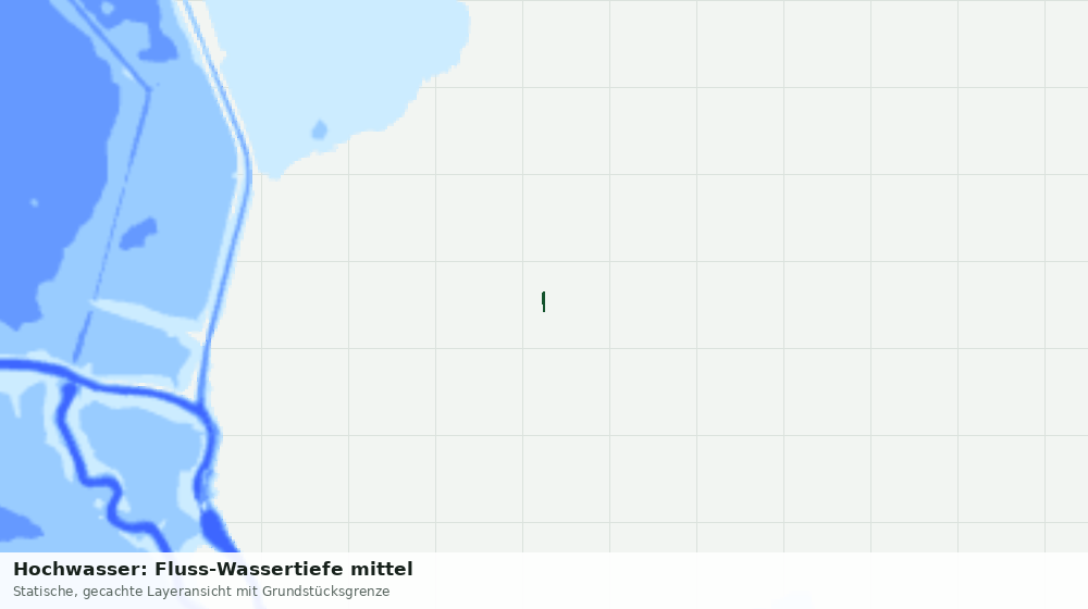Statische Kartenansicht: Hochwasser: Fluss-Wassertiefe mittel