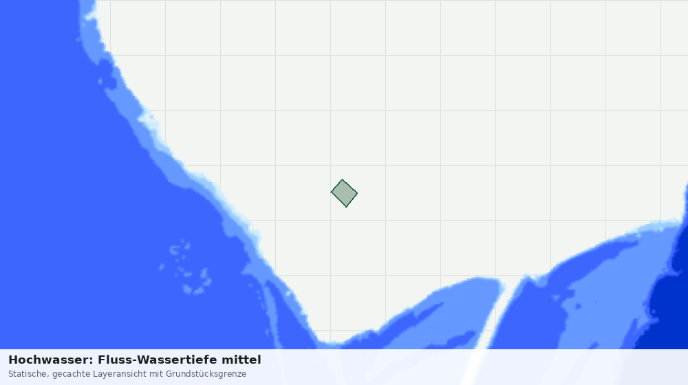 Statische Kartenansicht: Hochwasser: Fluss-Wassertiefe mittel