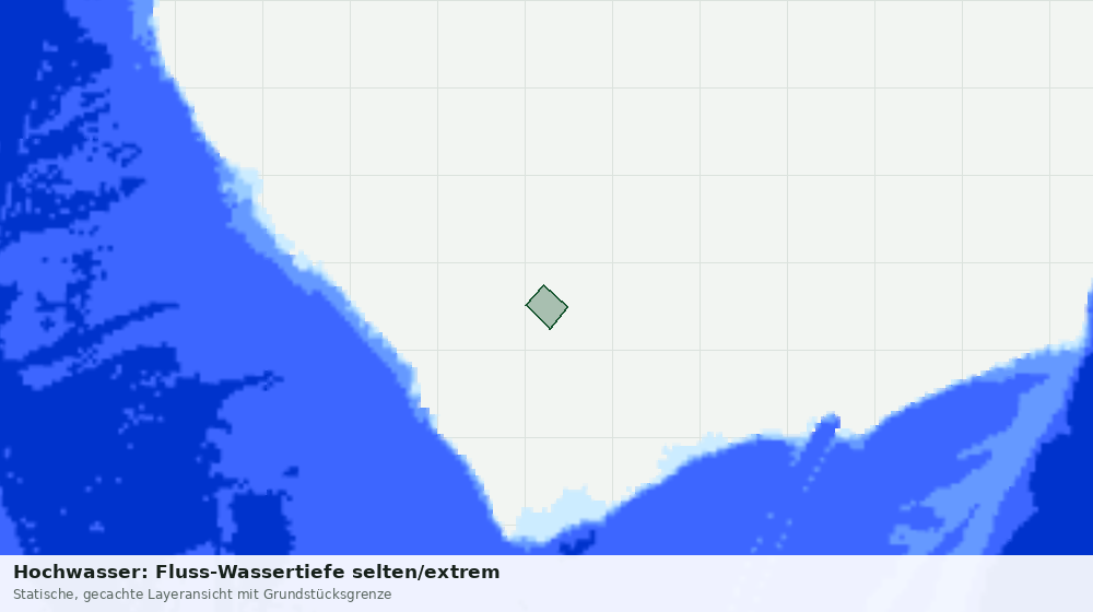 Statische Kartenansicht: Hochwasser: Fluss-Wassertiefe selten/extrem