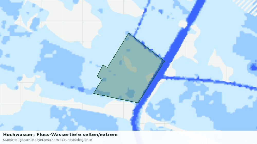 Statische Kartenansicht: Hochwasser: Fluss-Wassertiefe selten/extrem