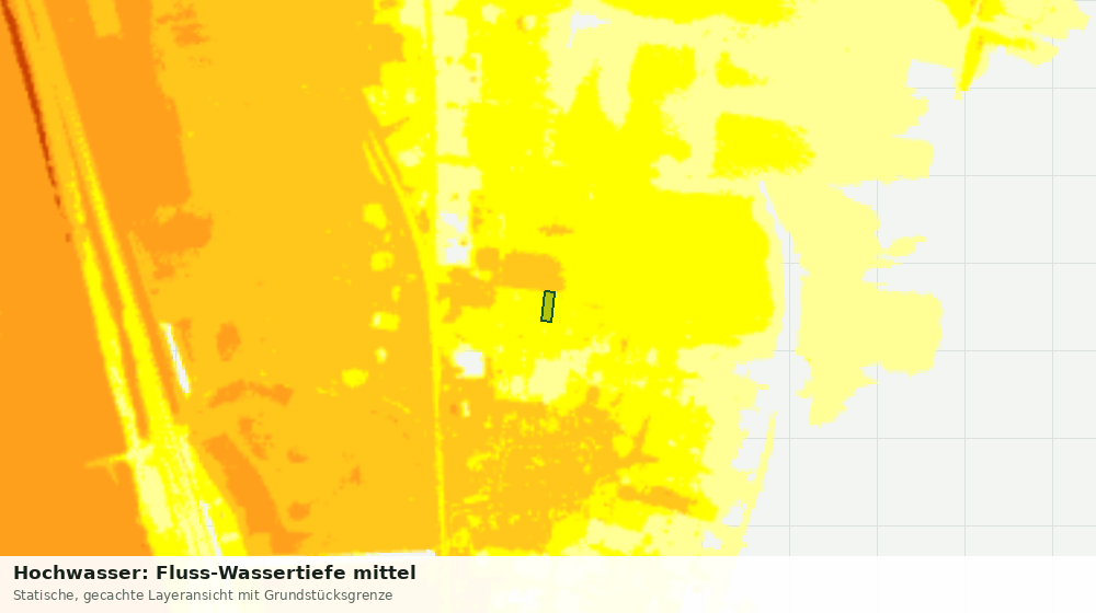 Statische Kartenansicht: Hochwasser: Fluss-Wassertiefe mittel