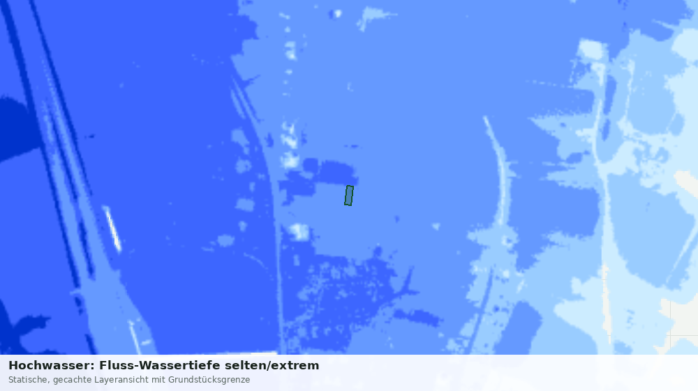 Statische Kartenansicht: Hochwasser: Fluss-Wassertiefe selten/extrem