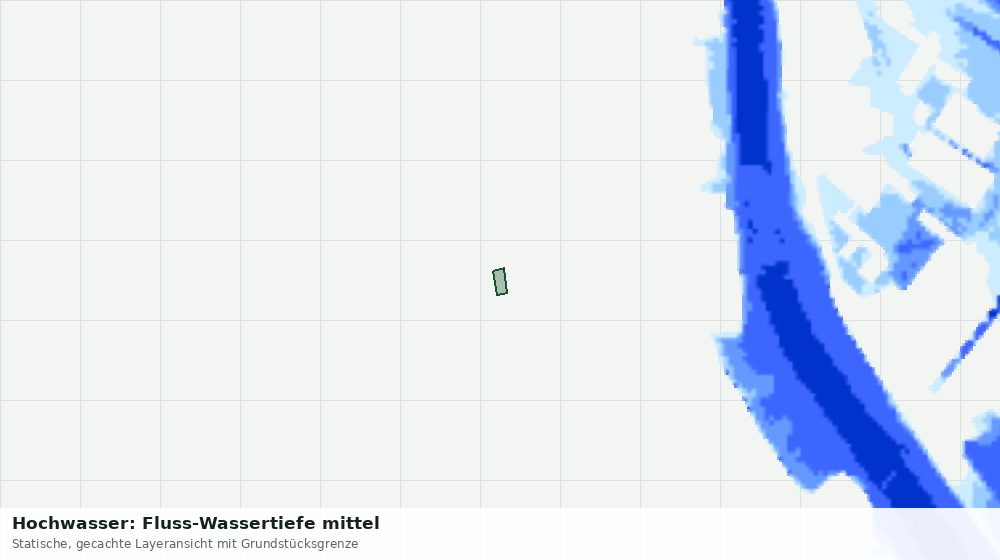 Statische Kartenansicht: Hochwasser: Fluss-Wassertiefe mittel