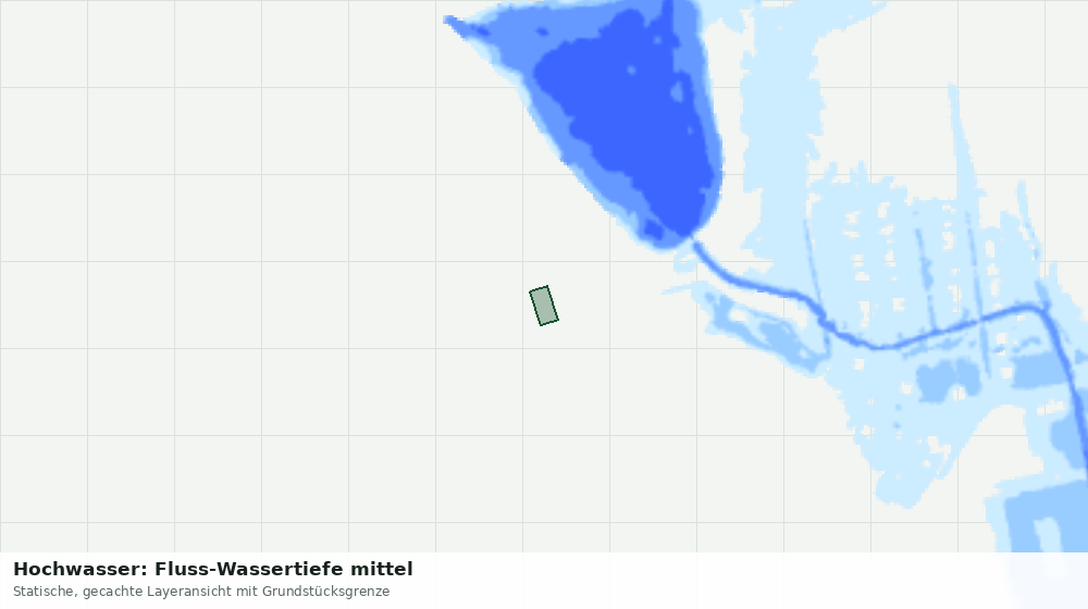 Statische Kartenansicht: Hochwasser: Fluss-Wassertiefe mittel