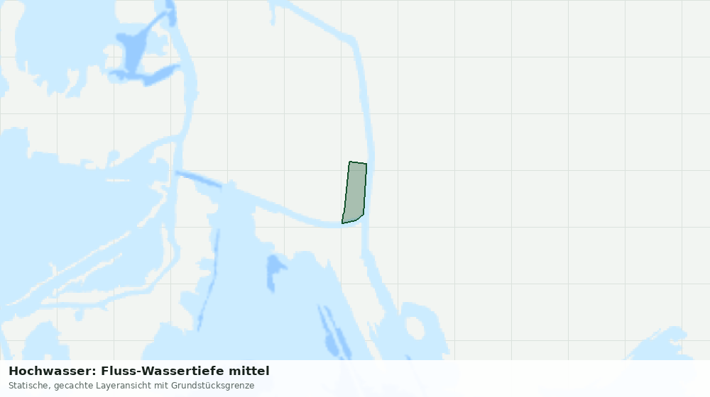 Statische Kartenansicht: Hochwasser: Fluss-Wassertiefe mittel