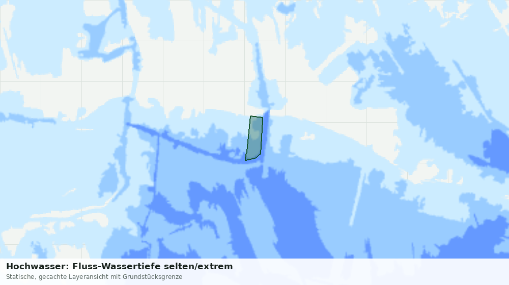 Statische Kartenansicht: Hochwasser: Fluss-Wassertiefe selten/extrem