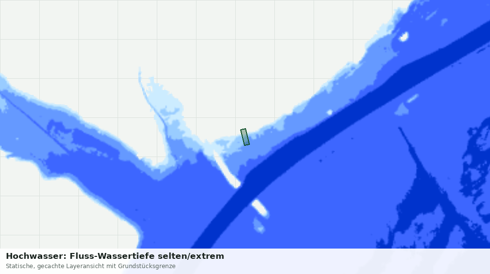 Statische Kartenansicht: Hochwasser: Fluss-Wassertiefe selten/extrem
