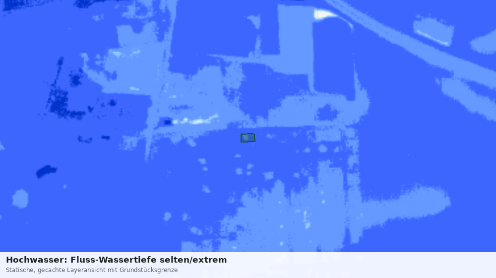 Statische Kartenansicht: Hochwasser: Fluss-Wassertiefe selten/extrem