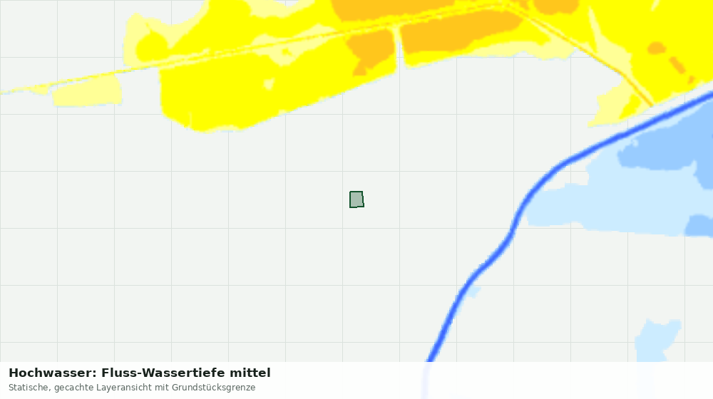 Statische Kartenansicht: Hochwasser: Fluss-Wassertiefe mittel