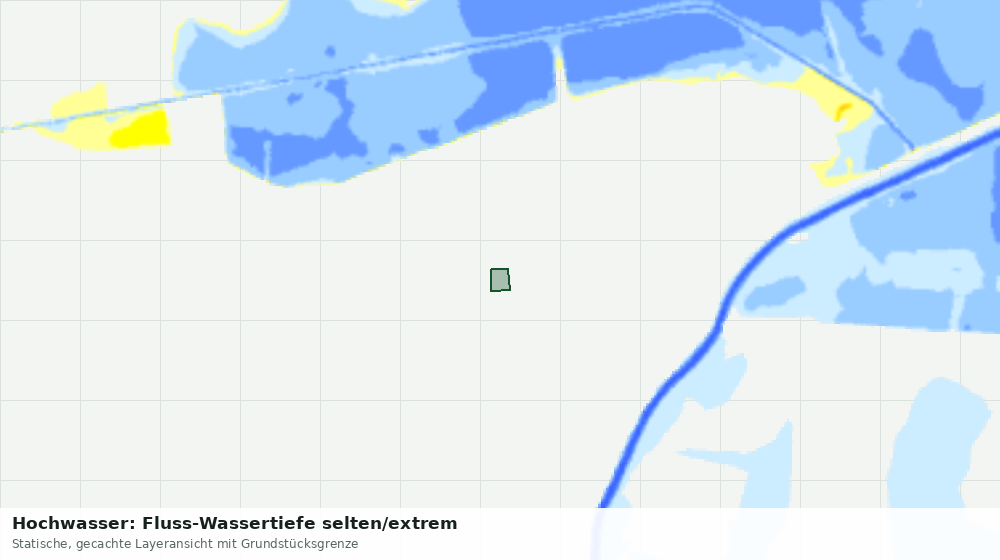 Statische Kartenansicht: Hochwasser: Fluss-Wassertiefe selten/extrem