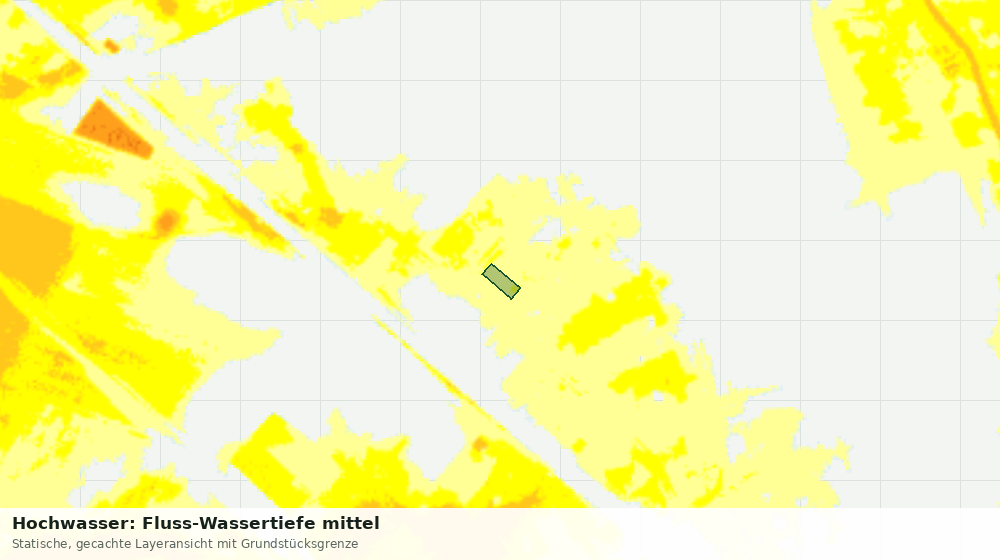 Statische Kartenansicht: Hochwasser: Fluss-Wassertiefe mittel