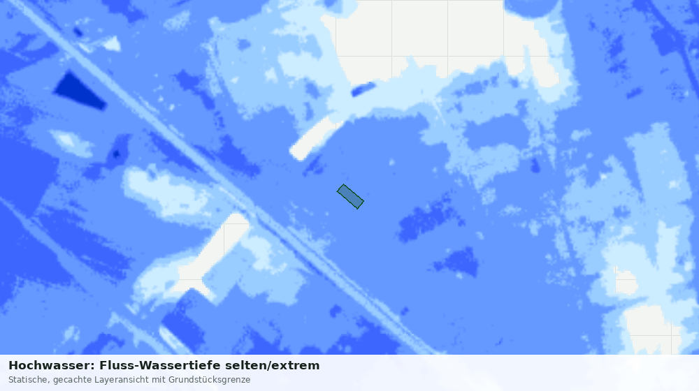Statische Kartenansicht: Hochwasser: Fluss-Wassertiefe selten/extrem